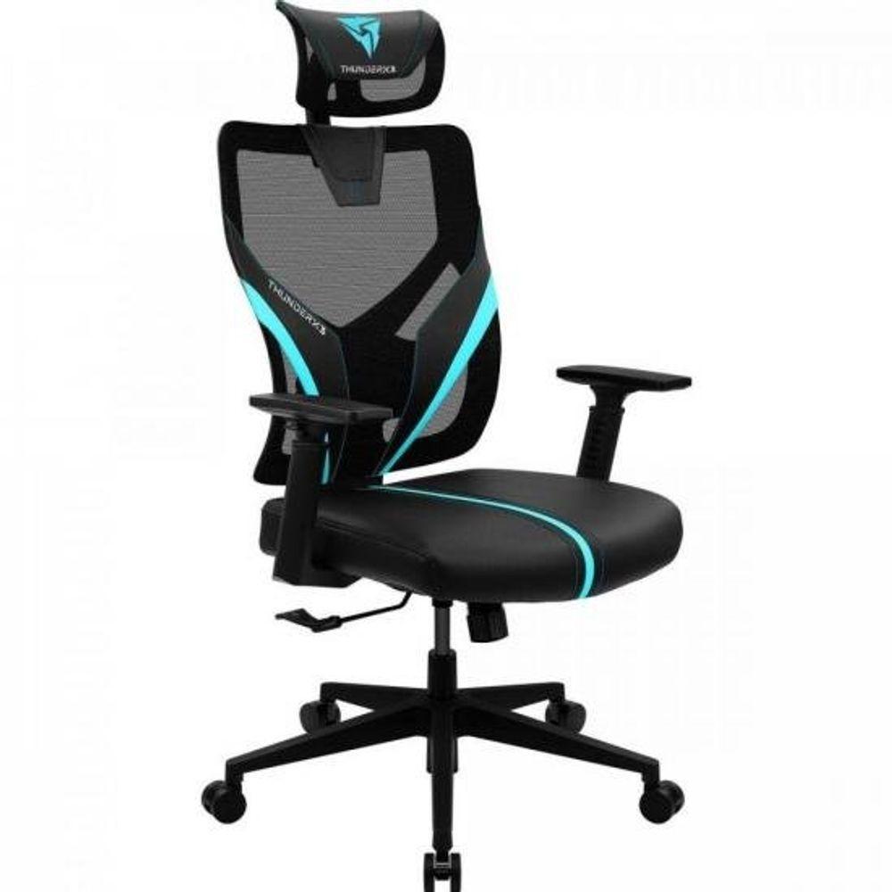 Cadeira Ergonomic Yama1 Preta-cyan Thunderx3 - 5