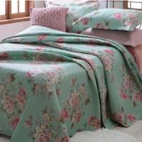 Kit Cobre Leito Colcha Daily Casal 3 Peças Dupla Face Estampado - Floral 57 - 100% Poliéster - 1