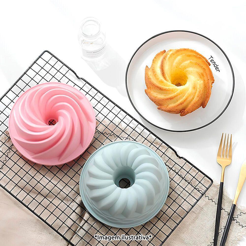 Forma Para Bolo De Silicone Redonda 23cm Em Espiral - 5