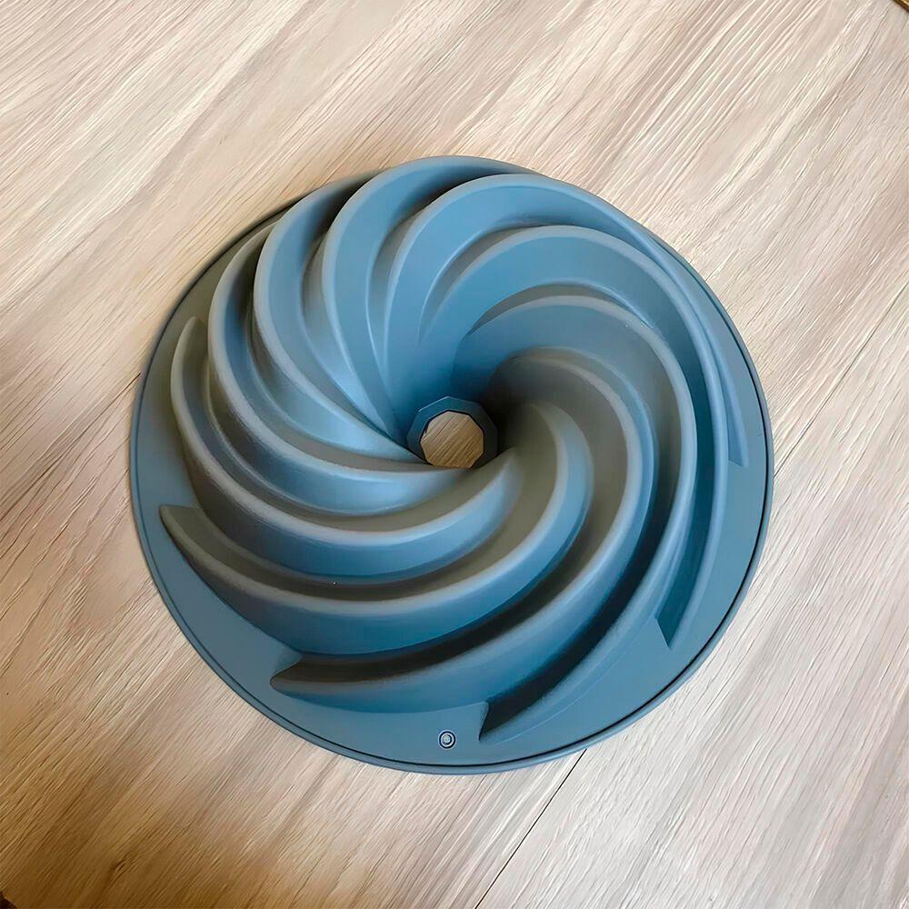 Forma Para Bolo De Silicone Redonda 23cm Em Espiral - 7