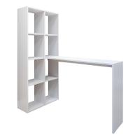 Escrivaninha Com Estante Lateral Multimóveis V2561 Branca Branco - 1