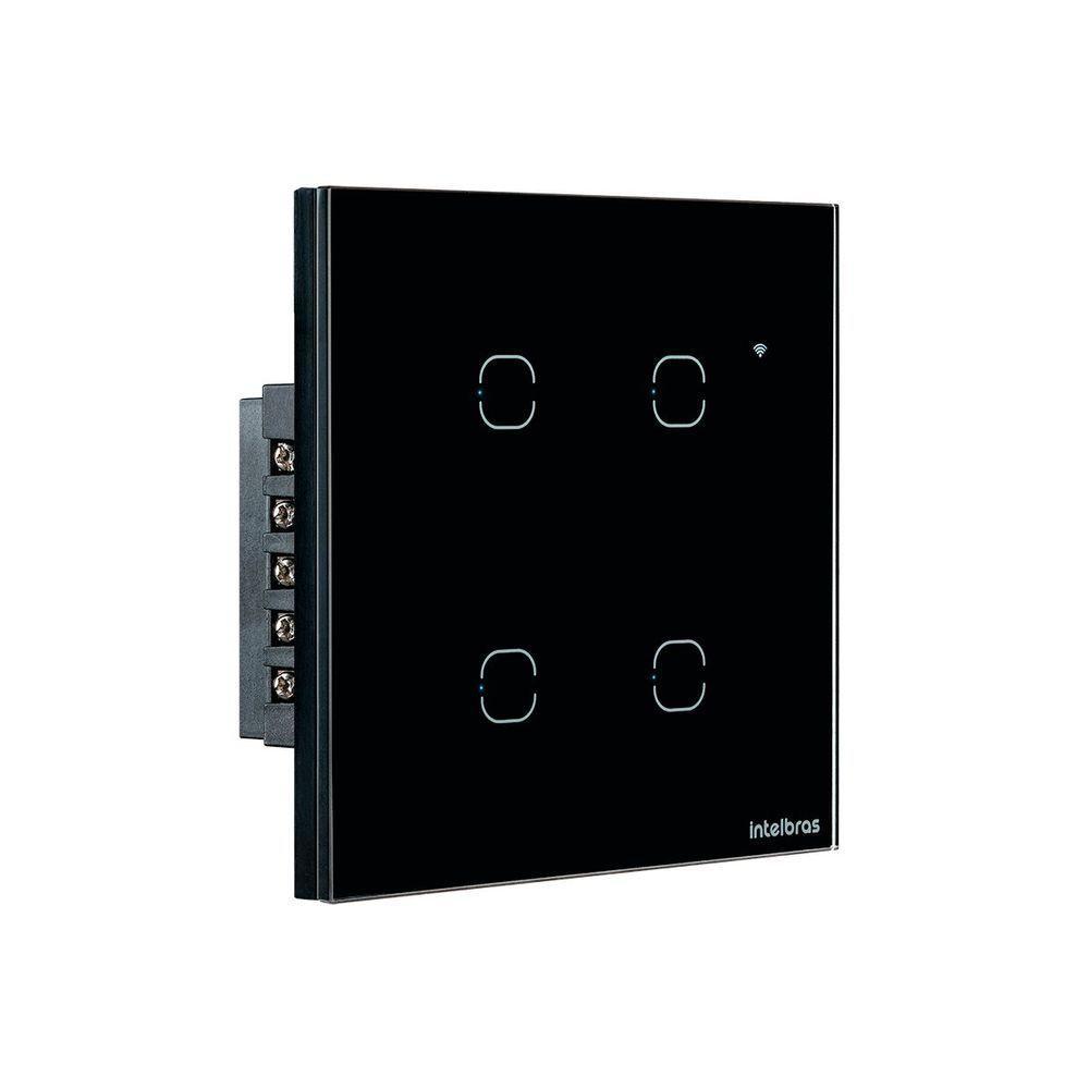 Interruptor Smart Wi-fi Touch 4 Teclas Preto Ews 1004 4850028 - 4