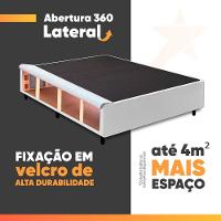 Cama Box Desmontável Com Baú Lateral Queen Para Colchão De 1,58m Sider Branco - 3