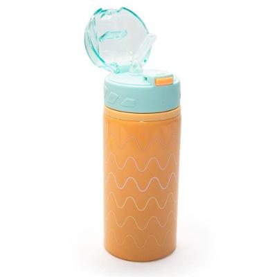 Garrafa De Alumínio 580ml Infantil Com Canudo Silicone E Bico Ergonômico - Neutro