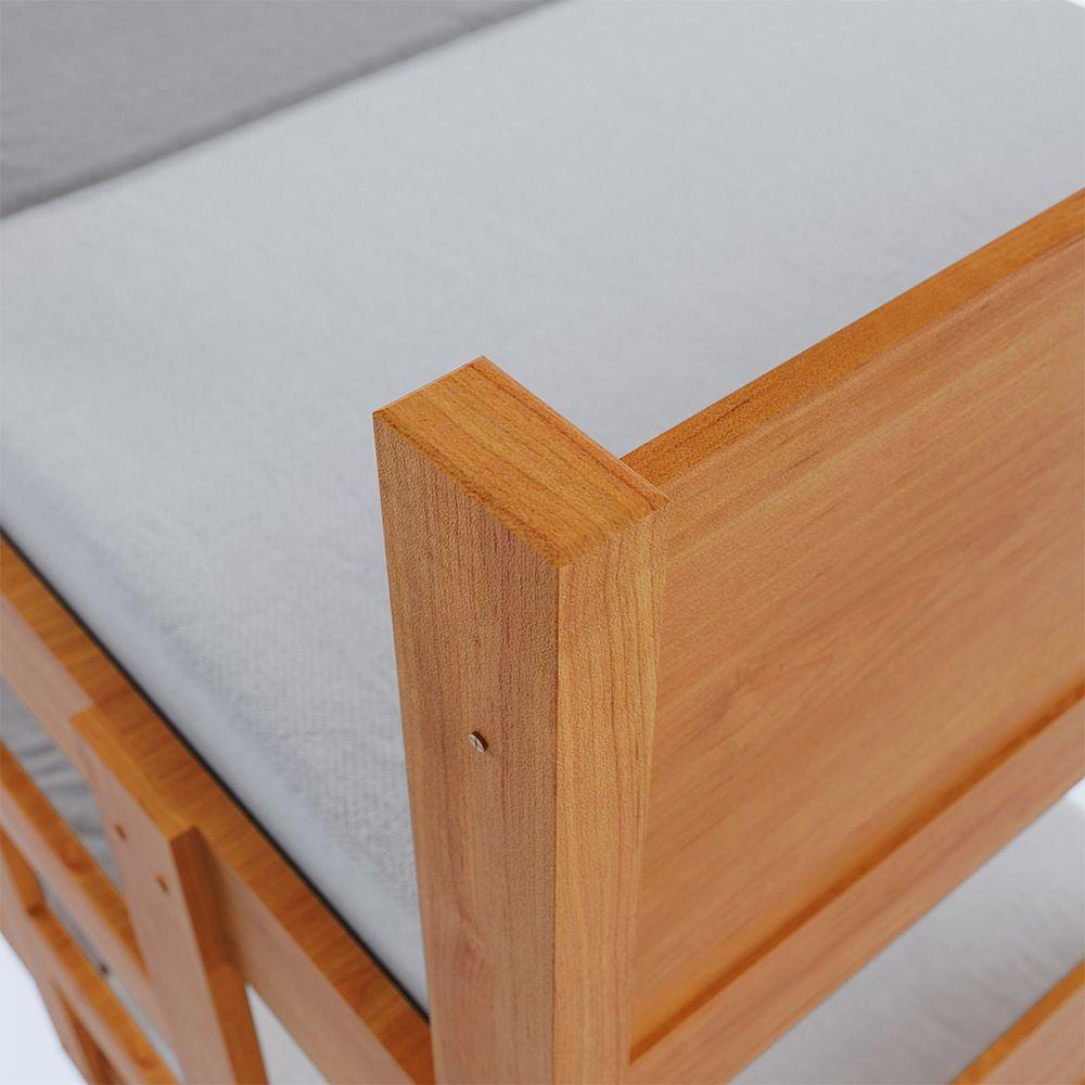 Beliche 100% Mdf Fortaleza - Duas Camas Solteiro Compacta E Moderna Nature Com 2 Colchões - 6