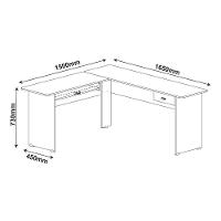 Escrivaninha Em L Com Gaveta Multimóveis Cr25202 Cedro Cedro - 5