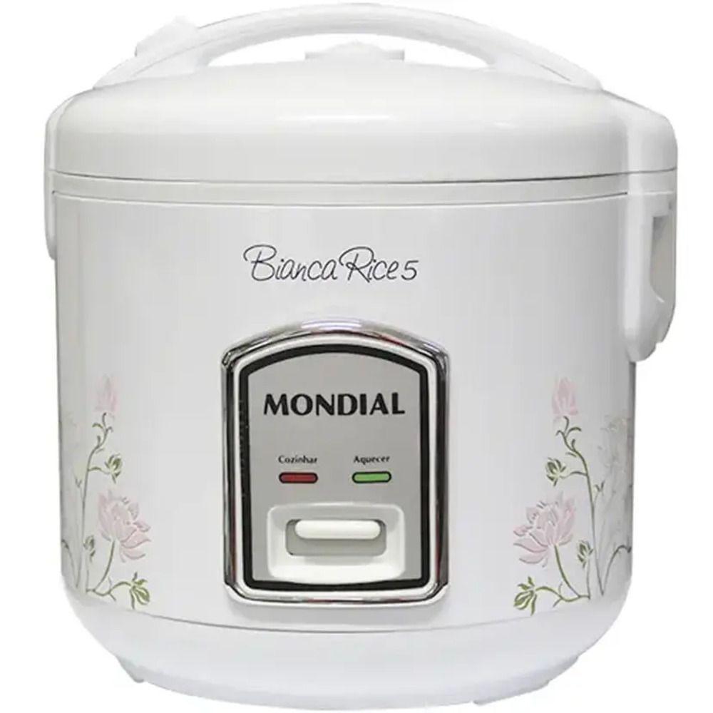 Panela Arroz Mondial Rice Npe05-5x - 2525-01 Branco-floral 110V - 1