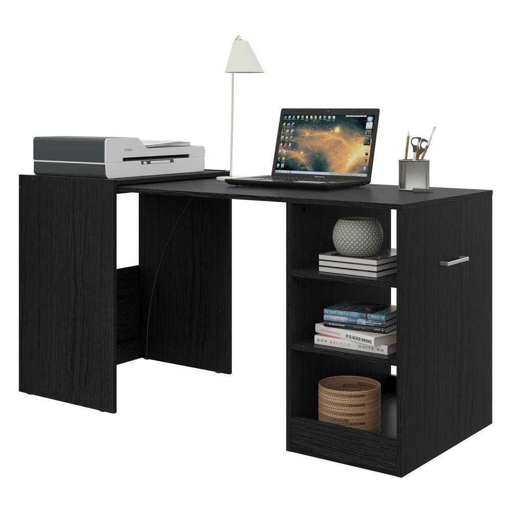 Escrivaninha Mesa Dobrável Ibiza Multimóveis V6000 Preta Preto - 1