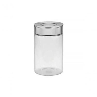 Pote De Vidro Tramontina Purezza Com Tampa De Aço Inox 10cm 1 Litros