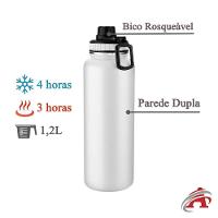 Garrafa Térmica Branca 1,2l Com Alça E Bico - Ideal Para Manter Bebidas Na Temperatura Perfeita - 3