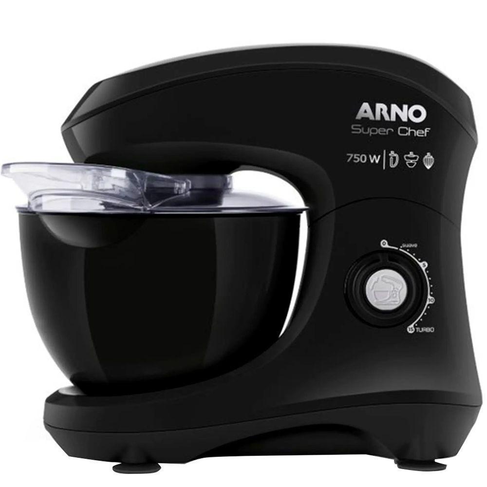 Batedeira Planetária Arno Super Chef Km00-01 750W 15v 5L - 2720014793 Preto 110V - 2