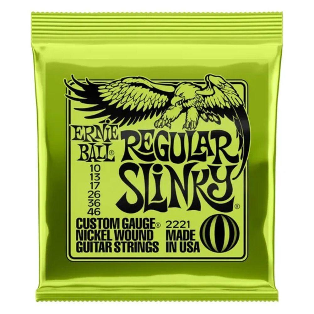 Encordoamento Para Guitarra 0.10 Niquel Regular Slinky 2221 Ernie Ball - 1