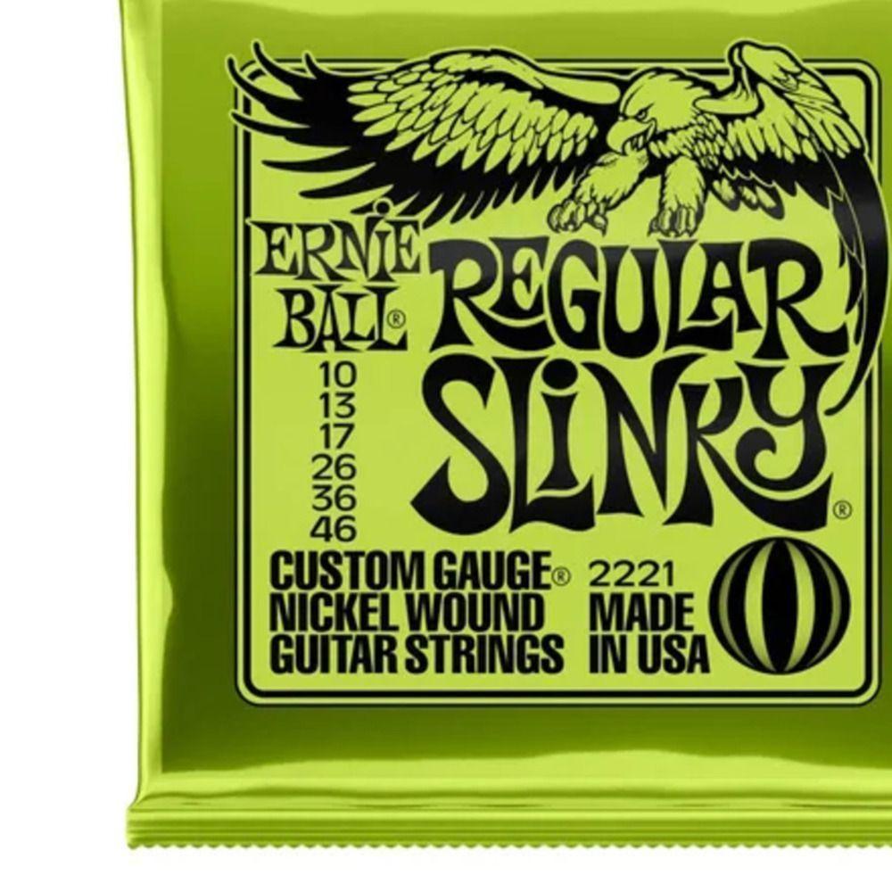 Encordoamento Para Guitarra 0.10 Niquel Regular Slinky 2221 Ernie Ball - 2