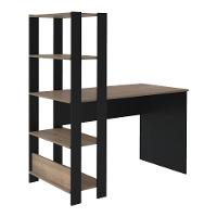 Escrivaninha 120Cm Com Estante Lateral Multimóveis Cr25207 Pinho/Preta Pinho/Preto - 3