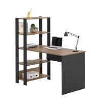 Escrivaninha 120Cm Com Estante Lateral Multimóveis Cr25207 Pinho/Preta Pinho/Preto - 7