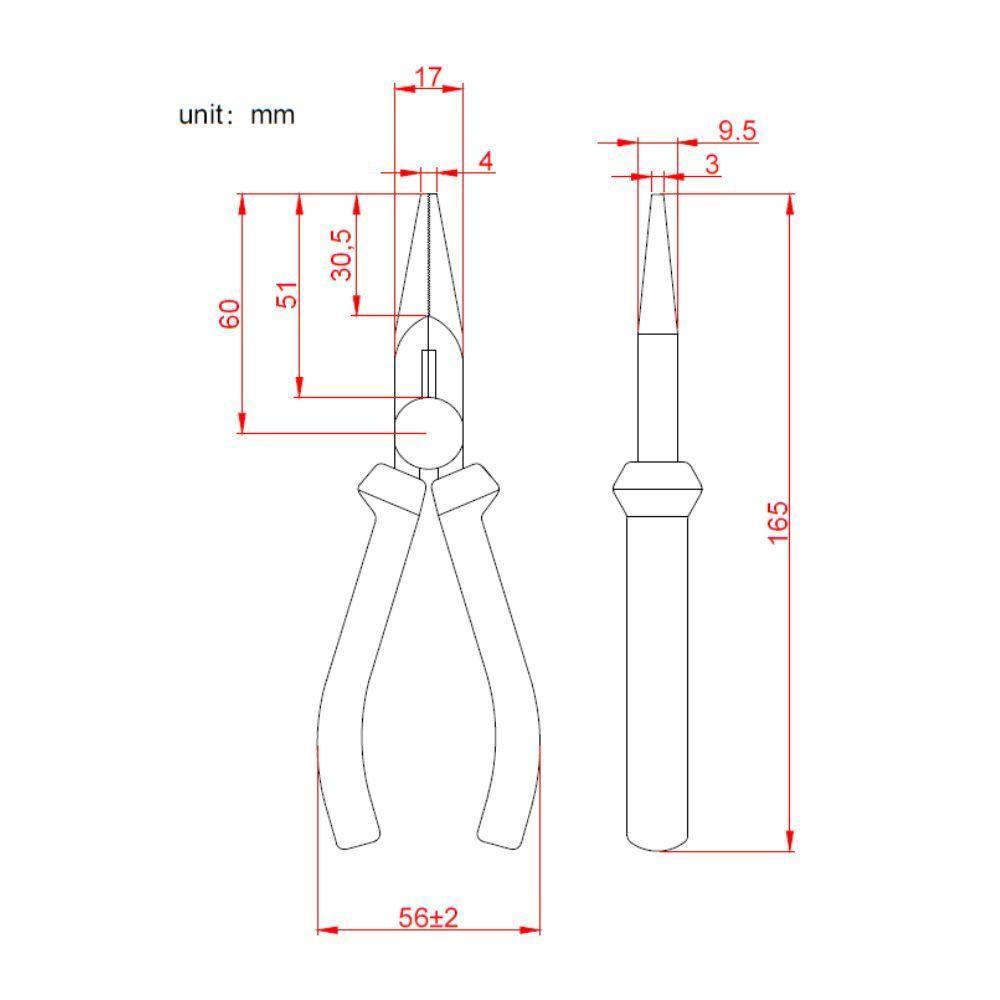 Alicate Bico Longo Hikari Hk-700 6 Polegadas - 3