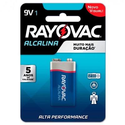 Bateria Rayovac 6lr61 Alcalina 9v Blister Com 01 Unidade
