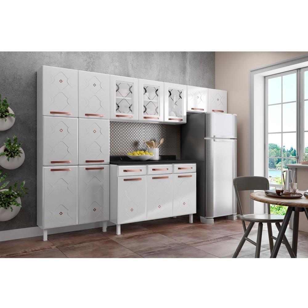 Cozinha De Aço Completa Com Balcão Branco - 2