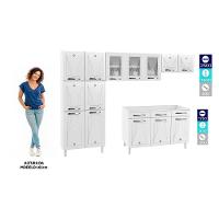 Cozinha De Aço Completa Com Balcão Para Pia Branco - 6