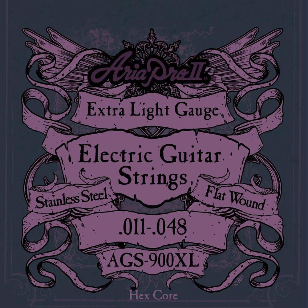 Encordoamento Para Guitarra Extra Leve Flatw .011 Ags900xl Aria Pro Ii - 1