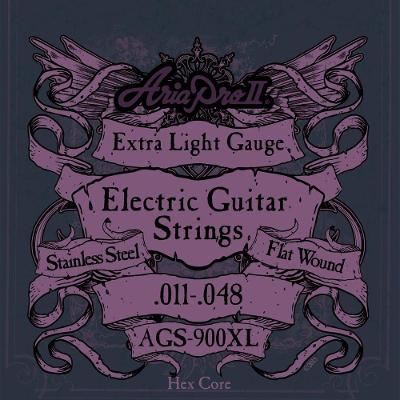 Encordoamento Para Guitarra Extra Leve Flatw .011 Ags900xl Aria Pro Ii