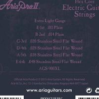 Encordoamento Para Guitarra Extra Leve Flatw .011 Ags900xl Aria Pro Ii - 3