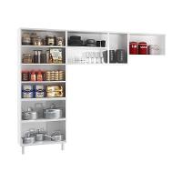 Cozinha De Aço Compacta Clara 3 Peças Cr6153 Branco preto