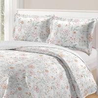 Kit Cobre Leito Colcha Daily Casal 3 Peças Dupla Face Estampado Floral - Floral 18 - 100% Poliéster - 2