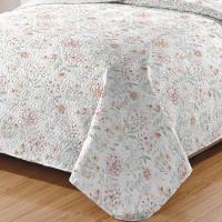 Kit Cobre Leito Colcha Daily Casal 3 Peças Dupla Face Estampado Floral - Floral 18 - 100% Poliéster - 3