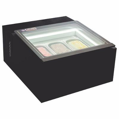 Vitrine De Bancada Para Gelatos 60L Preta RF401 Frilux 220V