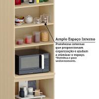 Paneleiro 100% Mdf 4 Portas 70cm Aura Luciane Móveis Carvalho - 8