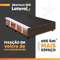 Cama Box Desmontável Com Baú Lateral Queen Para Colchão De 1,58m Sider Marrom - 3