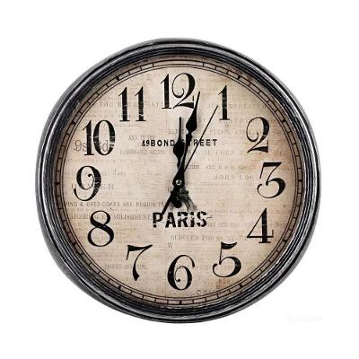 Relogio Parede Estilo Madeira Vintage Escritorio Paris Torre Eiffel Sala Cozinha Decorativo Retro