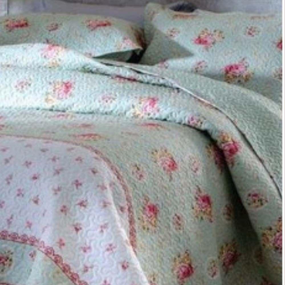 Kit Cobre Leito Colcha Daily Queen 3 Peças Dupla Face Estampado - Floral 58 - 100% Poliéster - 2