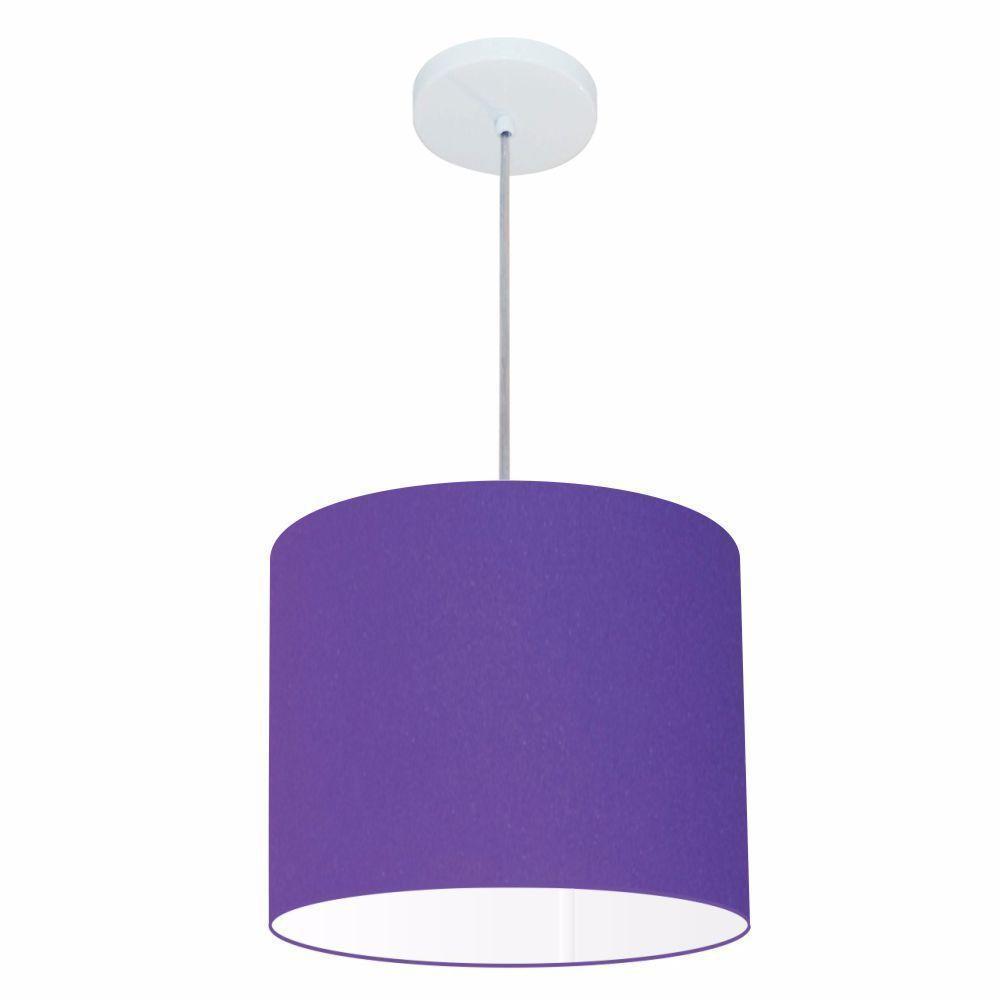 Lustre Pendente Cilíndrico Free Lux Para Mesa De Jantar, Sala, Quarto, Churrasqueira E Balcão. Roxo Tam: 30x21cm - 1