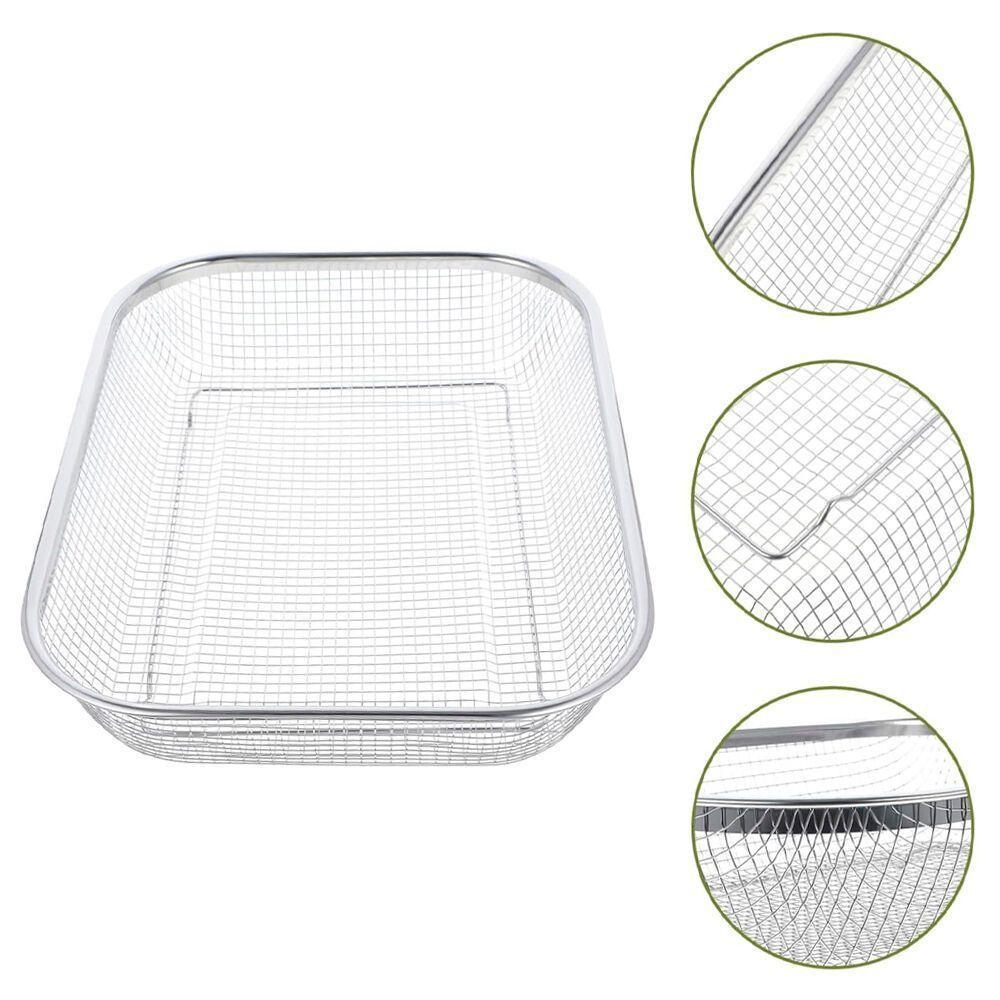 Fruteira Multiuso Em Inox Com Tela - 22x30cm Para Mesa - 3