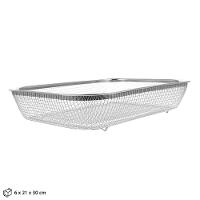 Fruteira Multiuso Em Inox Com Tela - 22x30cm Para Mesa - 2