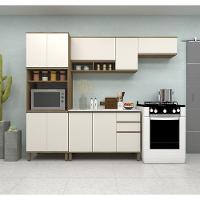 Cozinha Modulada Compacta 4 Peças Com Tampo E Espaço Para Avelã/areia - 1