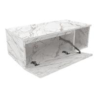 Gabinete Banheiro Suspenso 80Cm Multimóveis Vcr10081 Mármore Branco Mármore Branco - 3