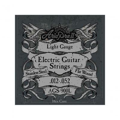 Encordoamento Para Guitarra Flat Wound .012 Ags900l Aria Pro