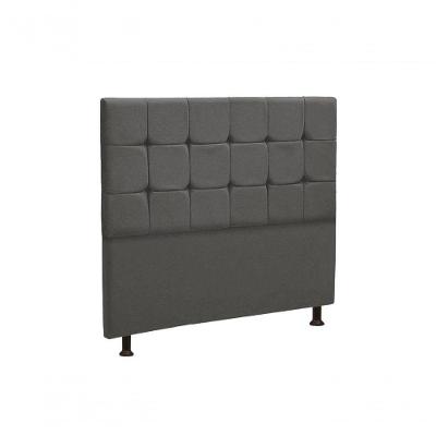 Cabeceira Estofada Cama Box Casal 195cm Quadrados - Mhs Cinza