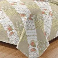 Kit Cobre Leito Colcha Daily Casal 3 Peças Dupla Face Estampado - Floral 44 - 100% Poliéster - 3