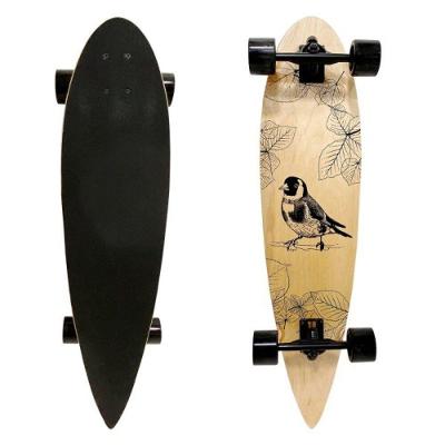 Skate Longboard Radical Montado Em Madeira Adulto Juvenil