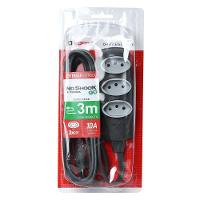 Extensao Noshock 90 Pp 3x0,75 2p+t 10a Grafite 3 Metros Dn1907 - 1