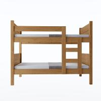 Beliche 100% Mdf Fortaleza - Duas Camas Solteiro Compacta E Moderna Amêndoa Com 2 Colchões - 5