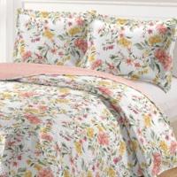 Kit Cobre Leito Colcha Daily Casal 3 Peças Dupla Face Estampado - Floral 49 - 100% Poliéster - 2