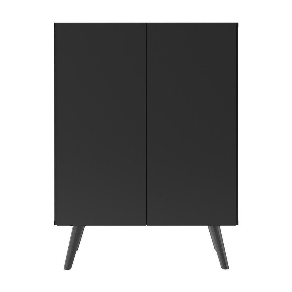 Gabinete Banheiro 2 Portas Retrô 63Cm Multimóveis V5006 Preto Preto - 2