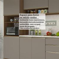 Cozinha Modulada Compacta 5 Peças Com Tampo E Espaço Para Fo Avelã/fumê - 5