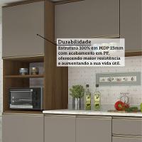 Cozinha Modulada Compacta 5 Peças Com Tampo E Espaço Para Fo Avelã/fumê - 6