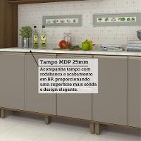 Cozinha Modulada Compacta 5 Peças Com Tampo E Espaço Para Fo Avelã/fumê - 7